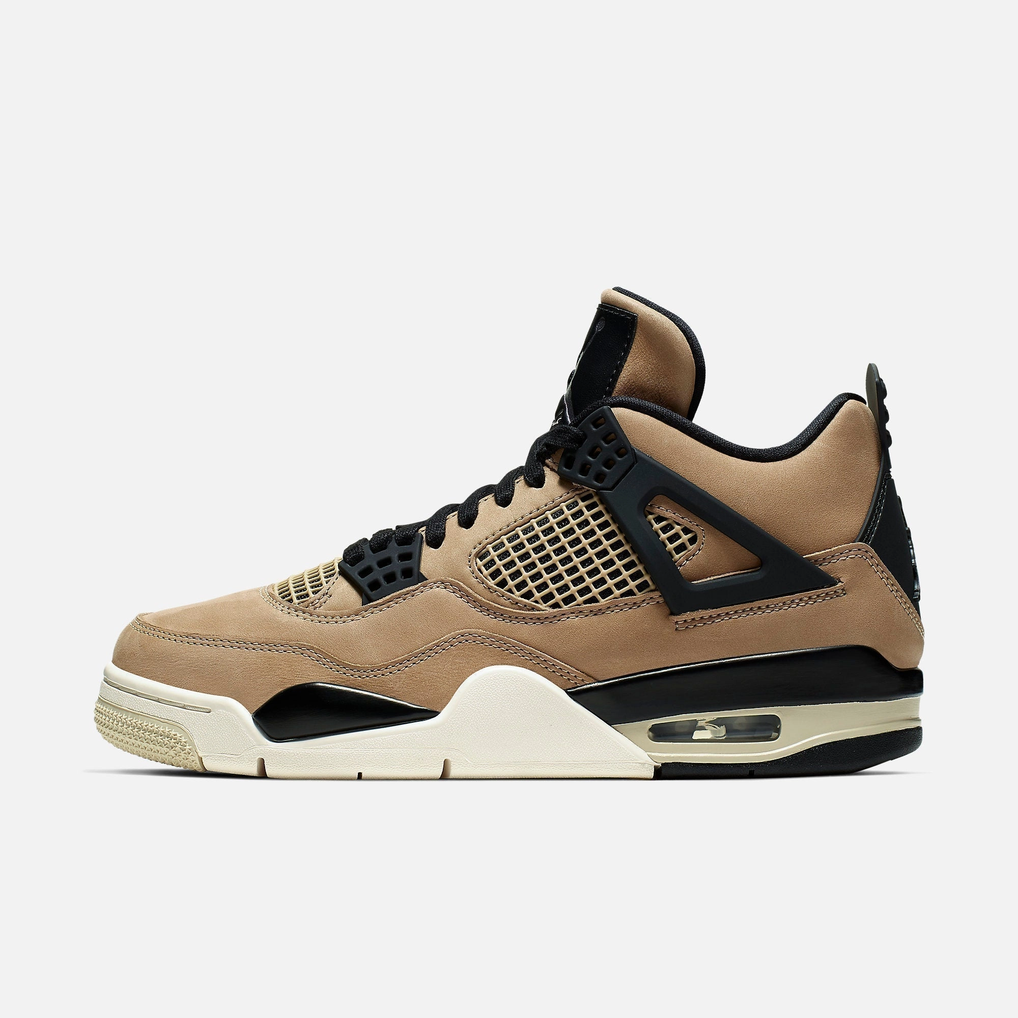 (Women's) Air Jordan 4 Retro 'Mushroom' (2019) AQ9129-200 Air Jordan 4 sneakers with visible air unit