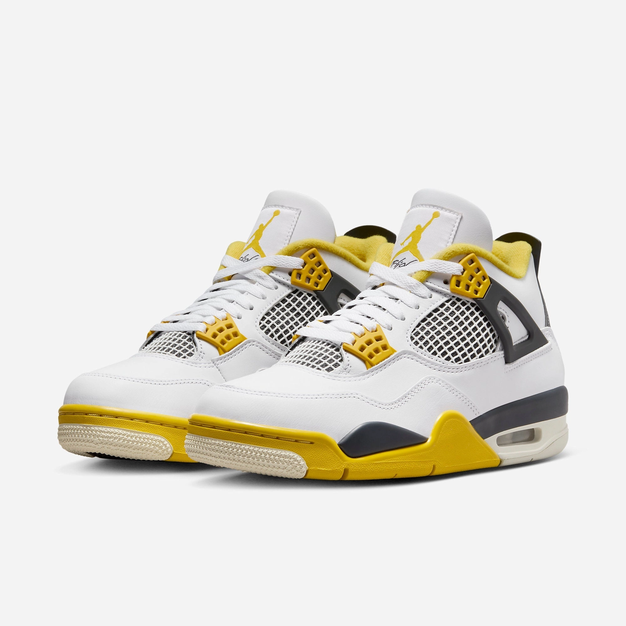 (Women's) Air Jordan 4 Retro 'Vivid Sulfur' (2024) AQ9129-101 Air Jordan 4 Visible Air Unit Sneakers