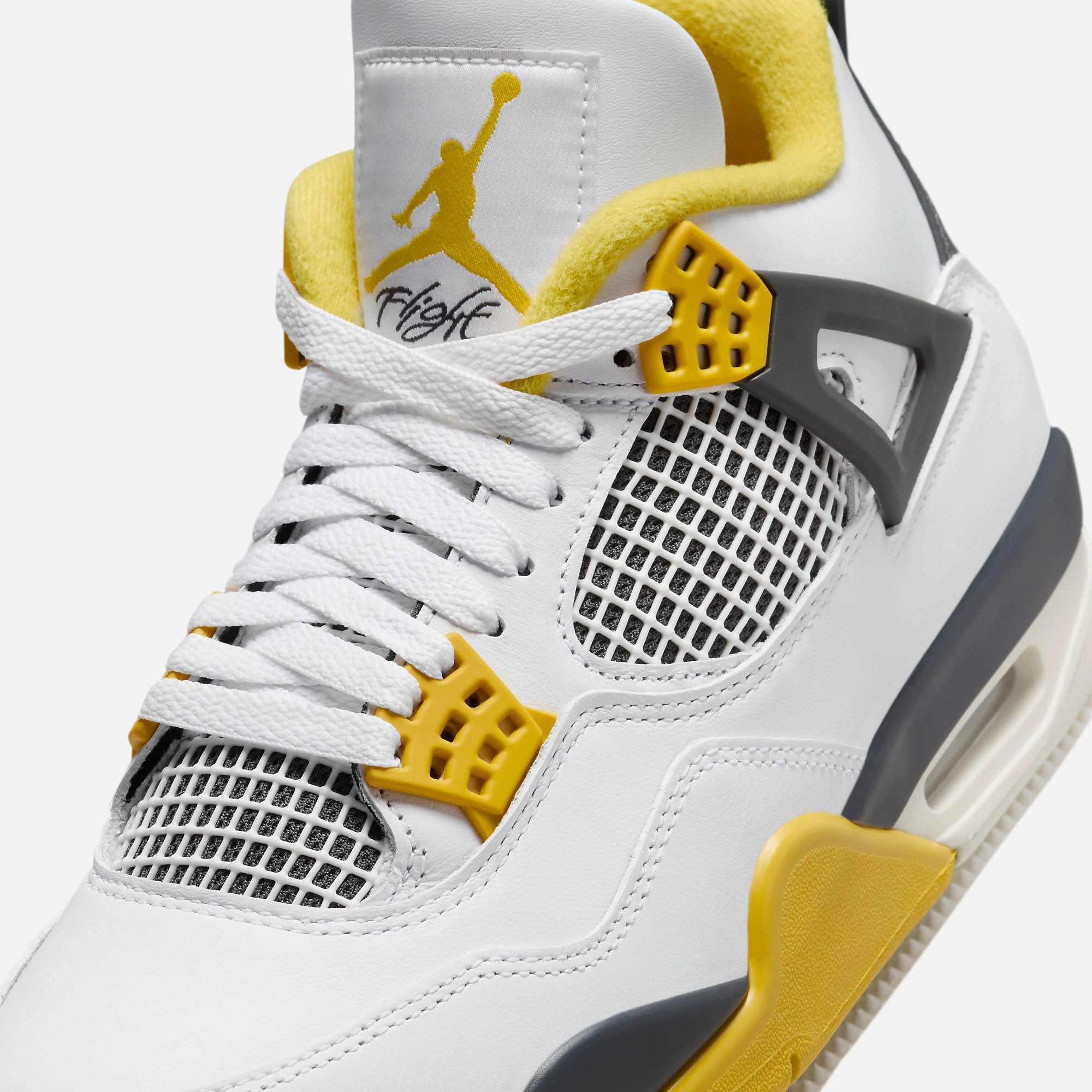 (Women's) Air Jordan 4 Retro 'Vivid Sulfur' (2024) AQ9129-101 Air Jordan 4 Visible Air Unit Sneakers