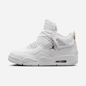 (Women's) Air Jordan 4 Retro NET 'White / Metallic Gold' (2024) FN7251-107 Air Jordan 4 sneakers with visible air unit