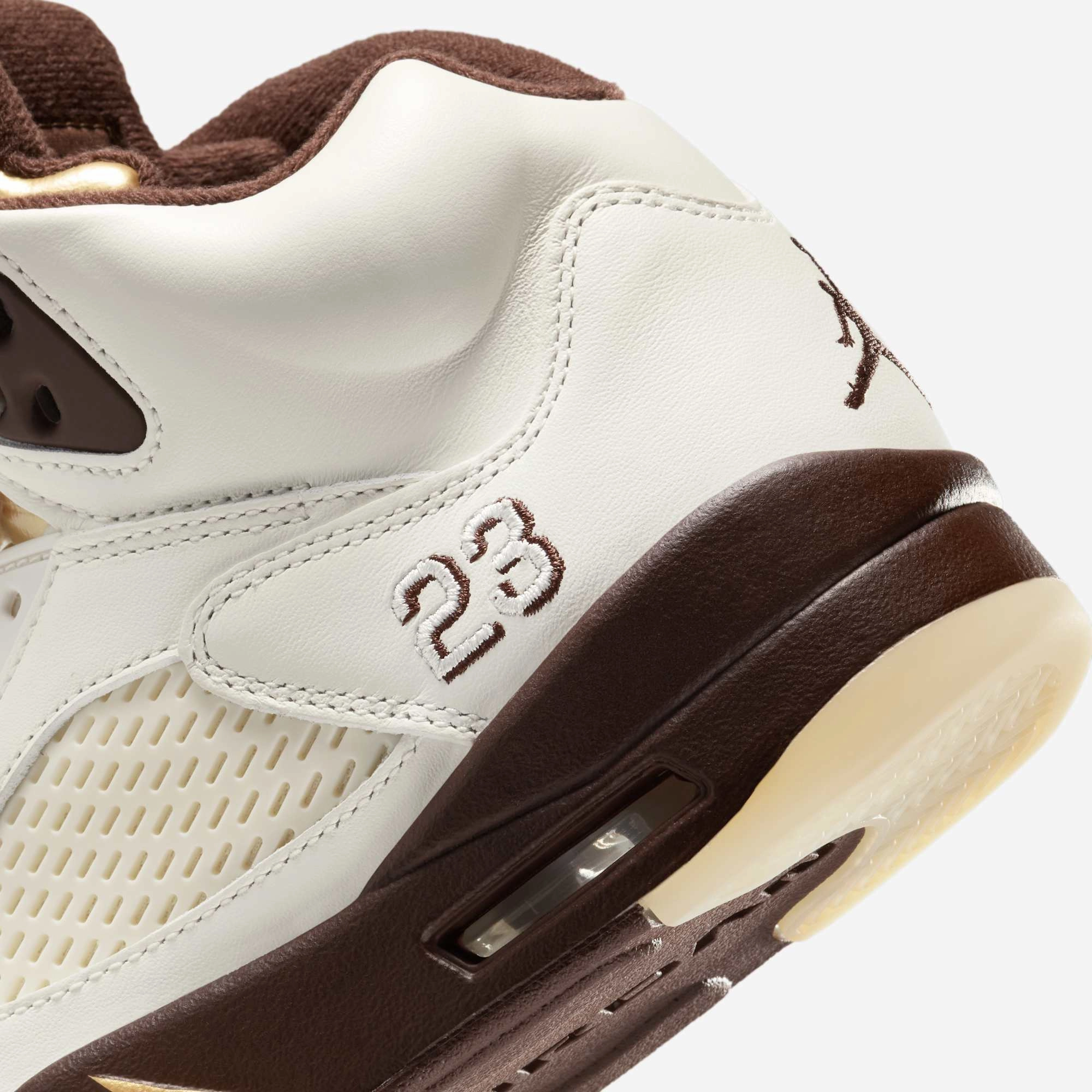 (Women's) Air Jordan 5 Retro 'Golden Ticket / Earth' (2025) DD9336-200 Air Jordan 5 Mesh Panel Basketball Shoes