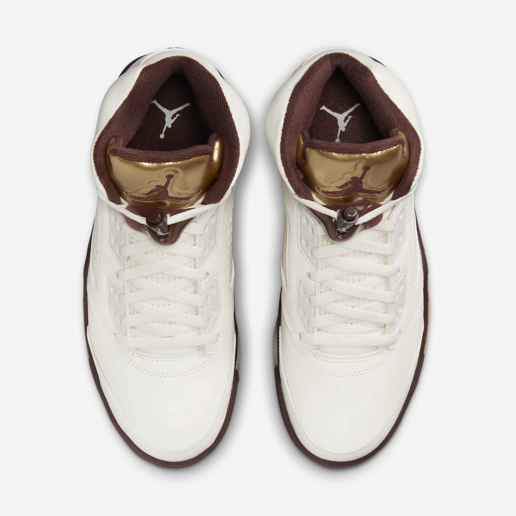 (Women's) Air Jordan 5 Retro 'Golden Ticket / Earth' (2025) DD9336-200 Air Jordan 5 Mesh Panel Basketball Shoes