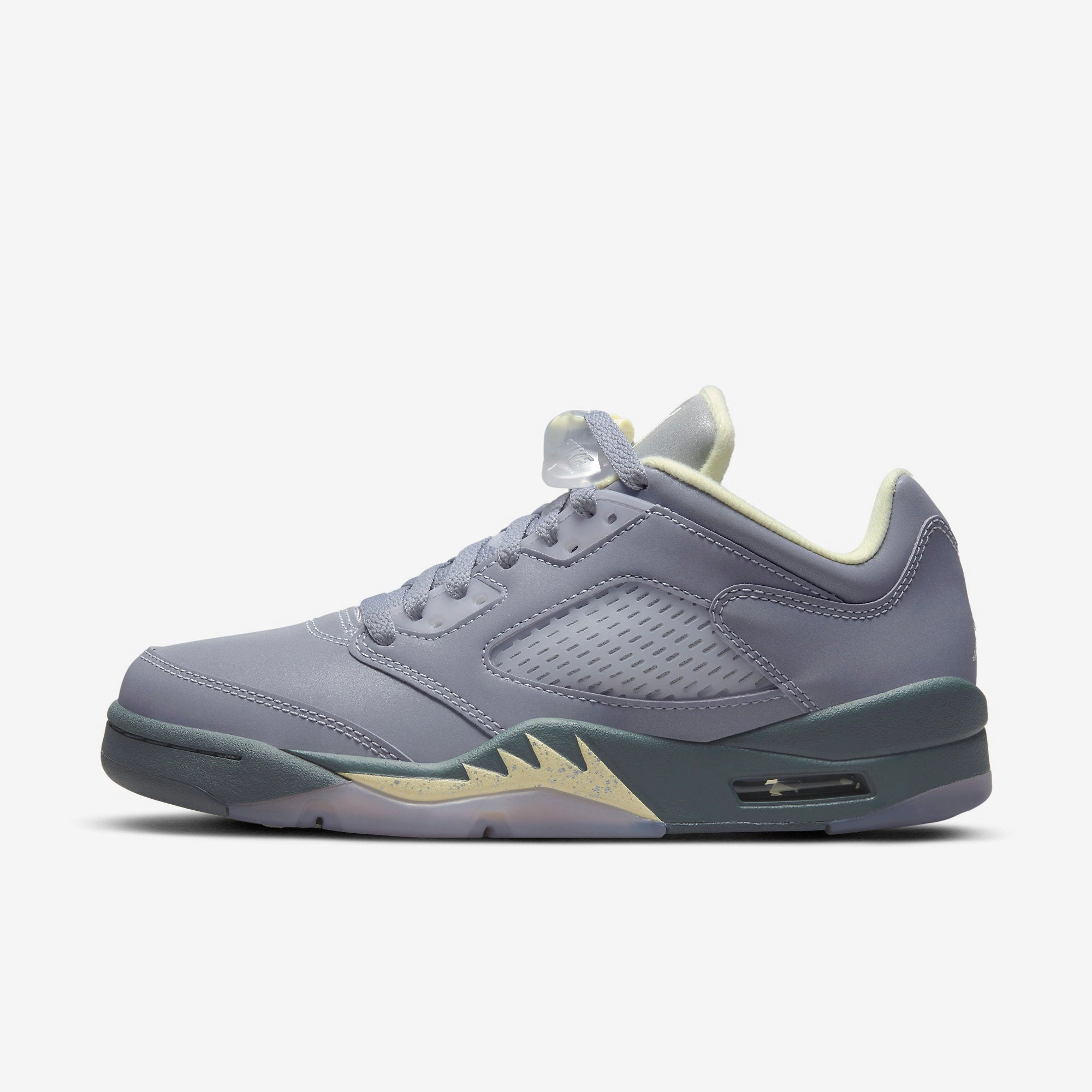 (Women's) Air Jordan 5 Retro Low 'Indigo Haze' (2023) FJ4563-500 Air Jordan 5 shoes with mesh panel details