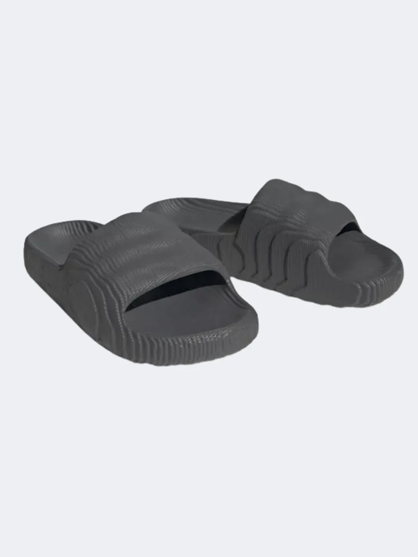 Adidas Adilette 22  Men Originals Slippers Grey Mens Casual Everyday Sneakers
