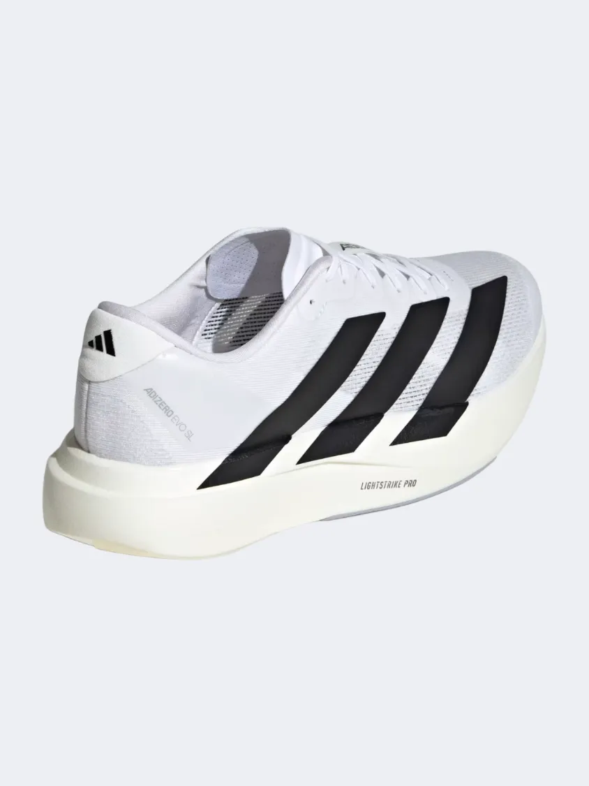 Adidas Adizero Evo Sl Men Running Shoes White/Black Mens Urban Style Comfort Shoes