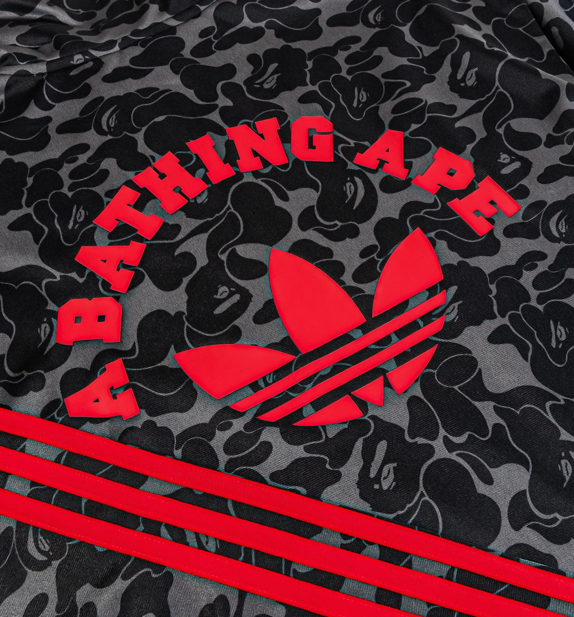 Adidas Clothing Bape x Adidas All Over Print Mens Track Top - Black