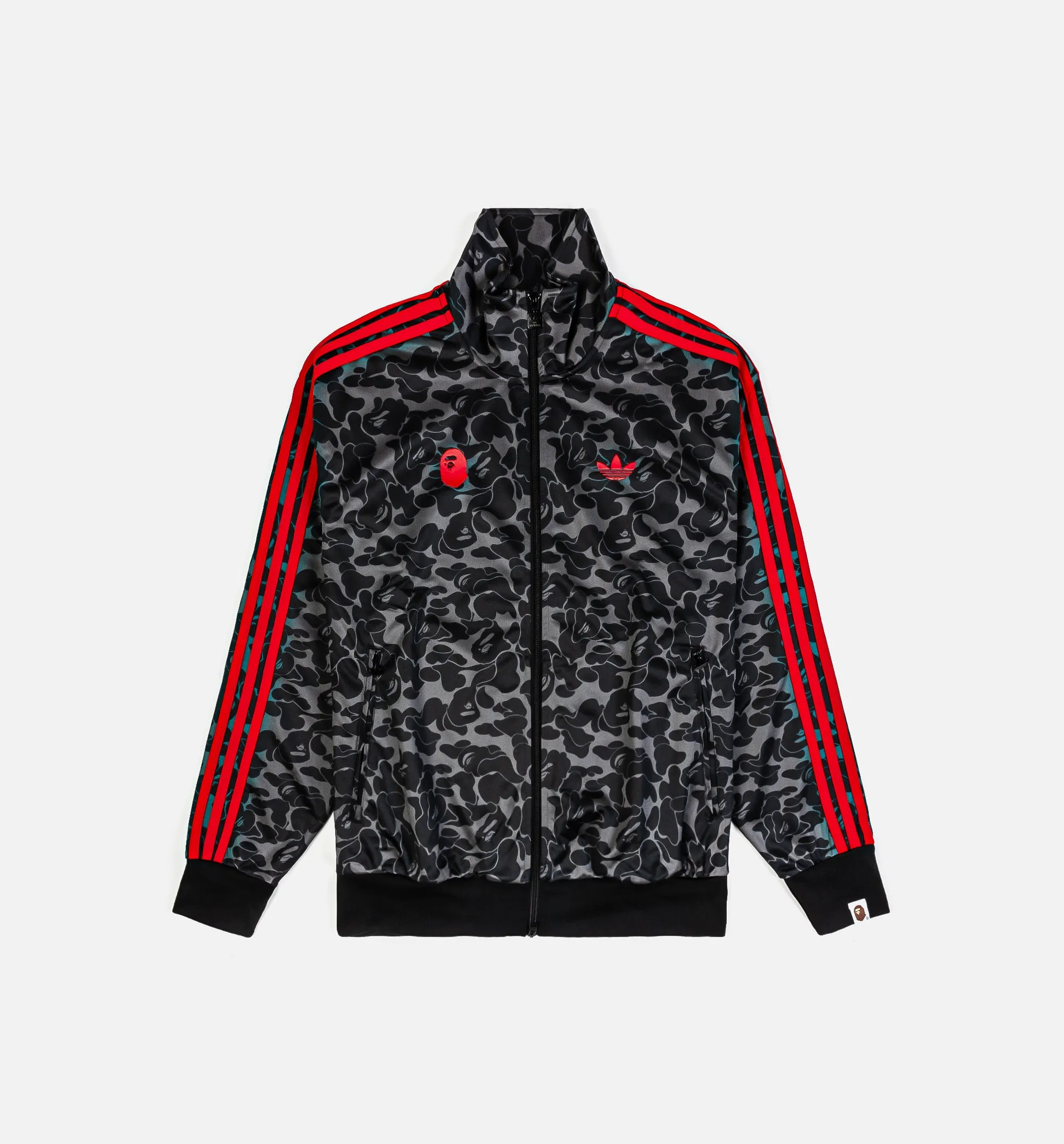 Adidas Clothing Bape x Adidas All Over Print Mens Track Top - Black
