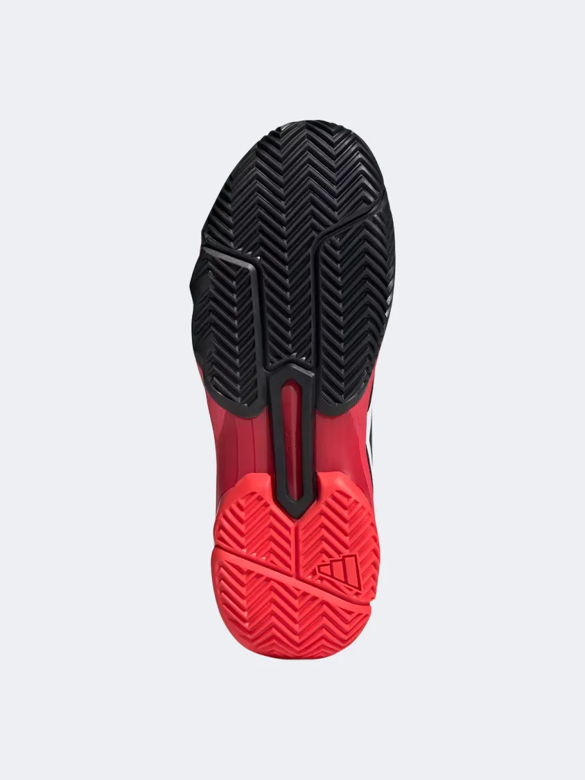 Adidas Courtjam Control 3 Men Tennis Shoes White/Black/Red Mens Urban Style Comfort Shoes