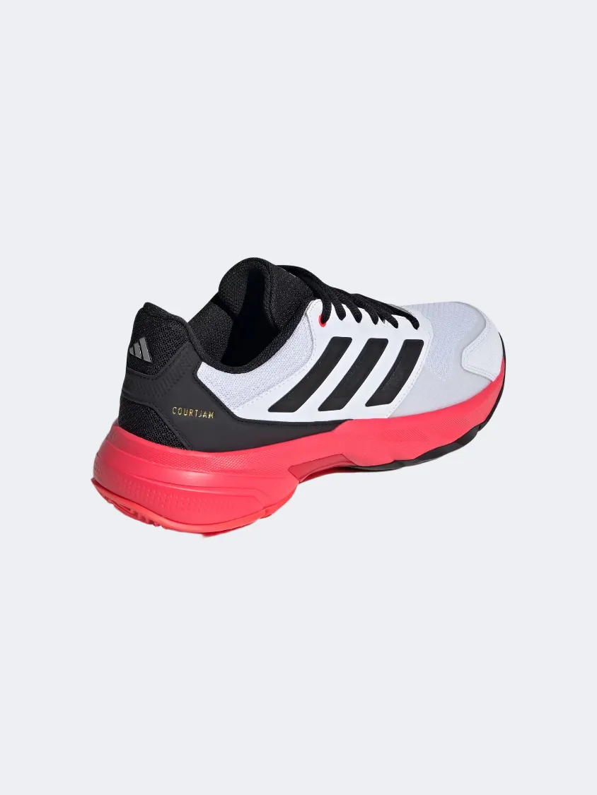 Adidas Courtjam Control 3 Men Tennis Shoes White/Black/Red Mens Urban Style Comfort Shoes