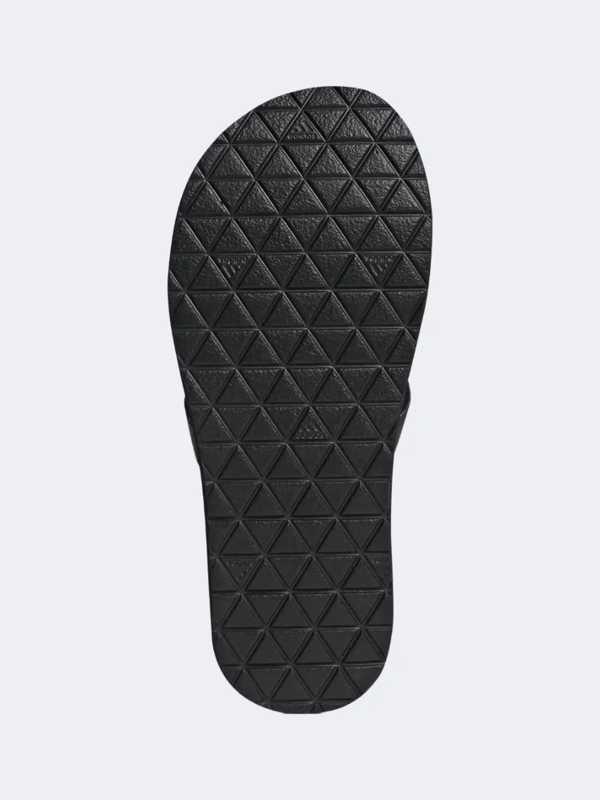 Adidas Eezay Men Sportswear Slippers Black/White Mens Urban Style Comfort Shoes
