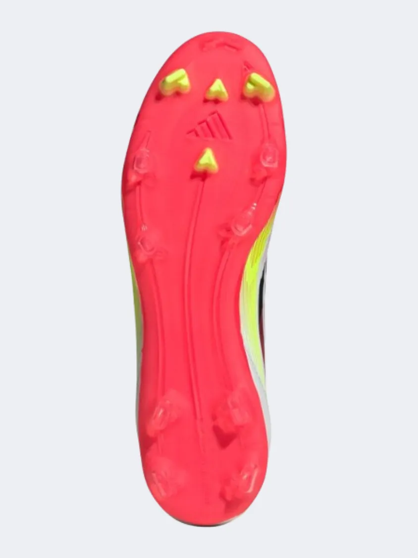 Adidas F 50 League FG MG Men Football Shoes White/Black/Yellow Mens Urban Style Comfort Shoes