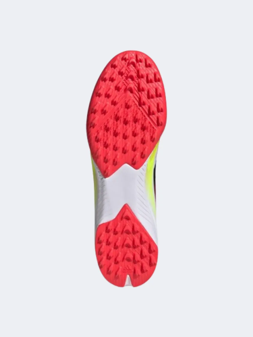Adidas F 50 League Tf Men Football Shoes White/Black/Yellow Mens Urban Style Comfort Shoes