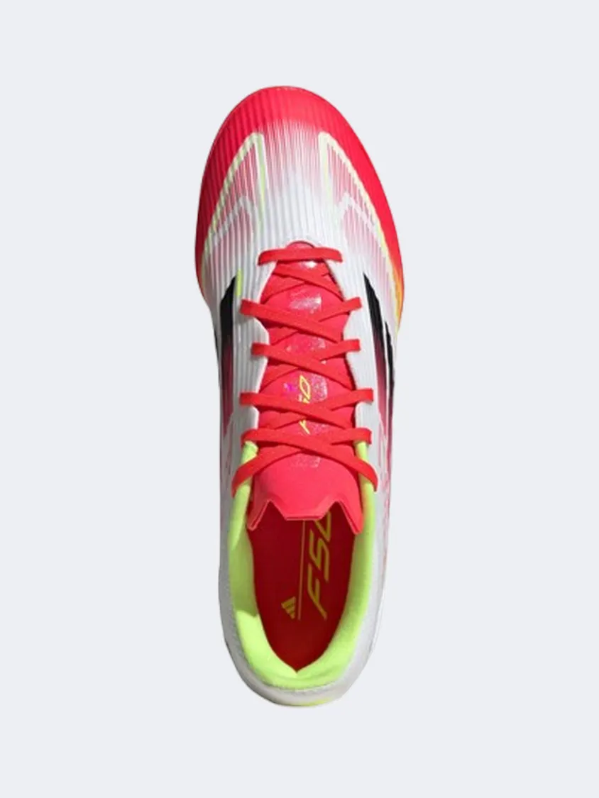Adidas F 50 League Tf Men Football Shoes White/Black/Yellow Mens Urban Style Comfort Shoes