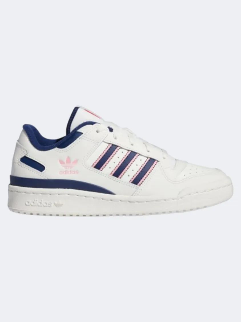 Adidas Forum Women Original Shoes White/Dark Blue/Pink Women's footwear styles