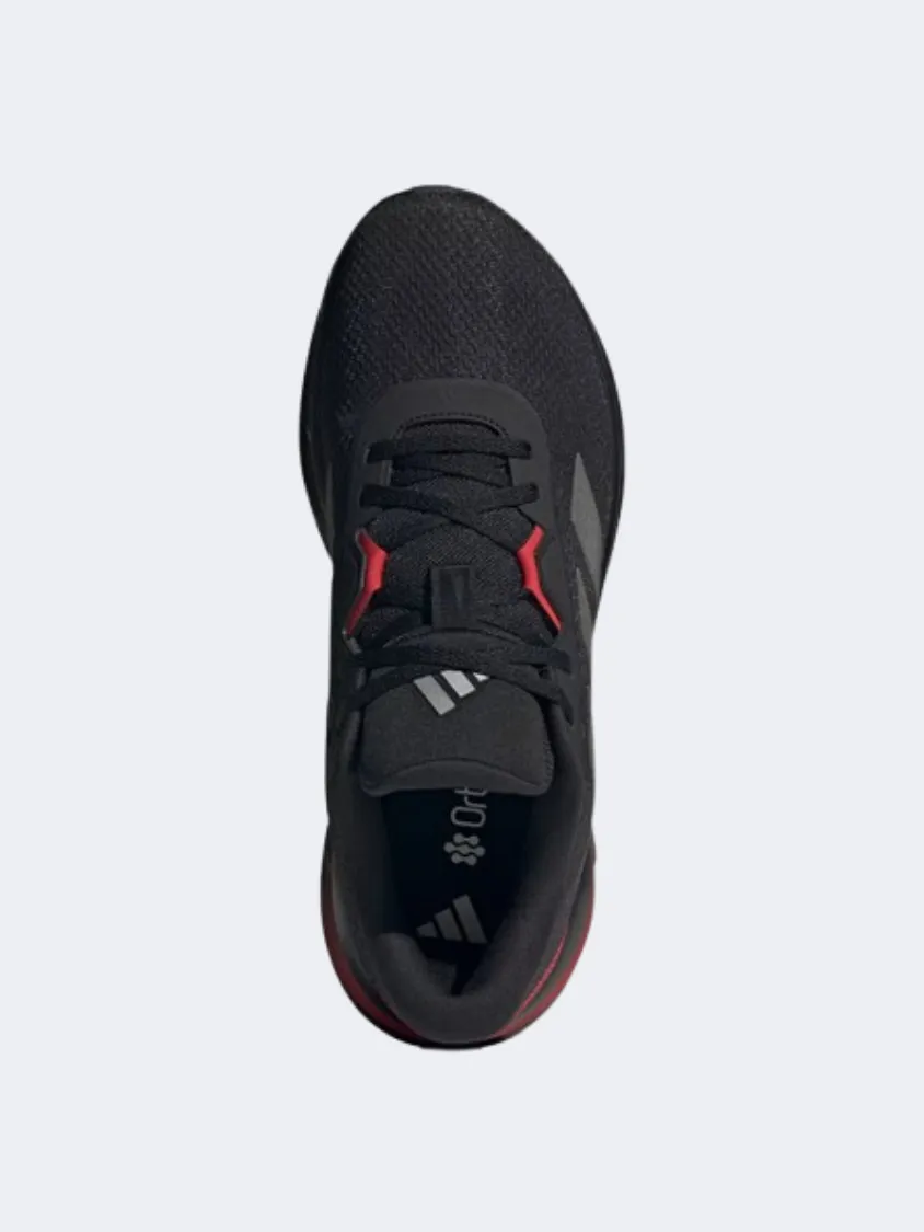 Adidas Galaxy 7 Men Running Shoes Black/Metal/Scarlet Mens Urban Style Comfort Shoes