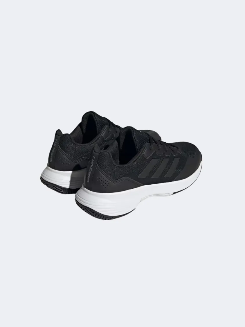 Adidas Gamecourt 2 Men Tennis Shoes Black/Grey Four Mens Casual Everyday Sneakers