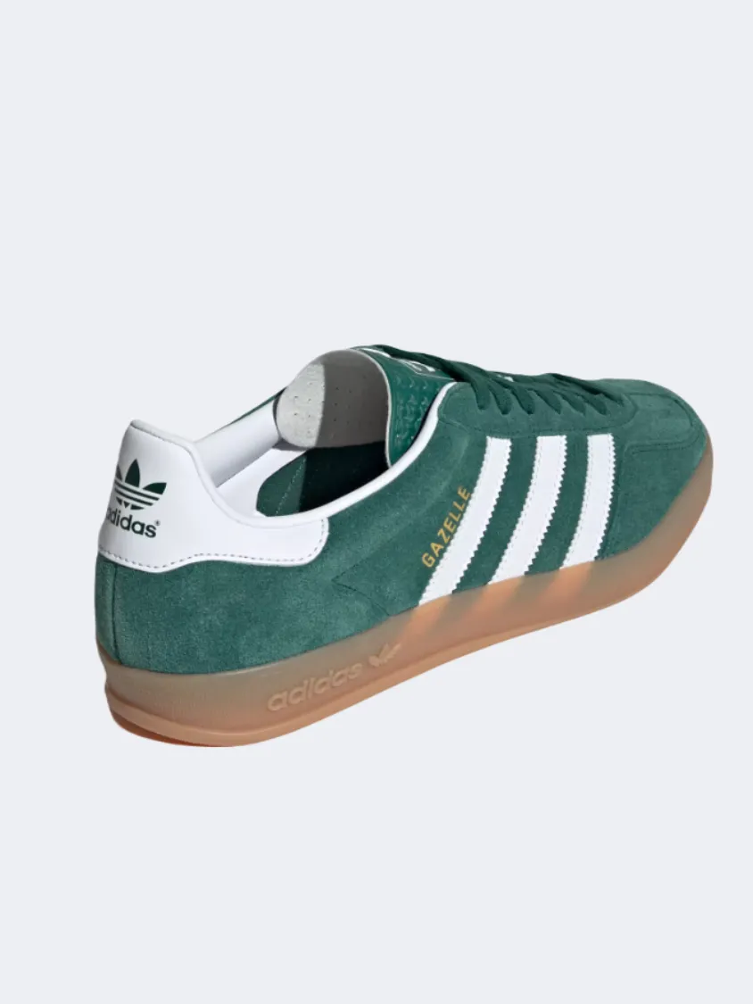 Adidas Gazelle Indoor Men Original Shoes Green/White/Gum Mens Casual Everyday Sneakers