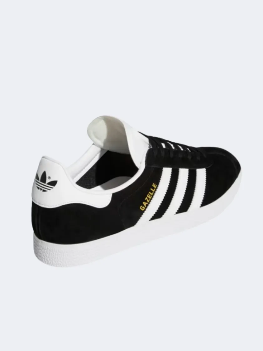 Adidas Gazelle Men Original Shoes Black/White/Gold Mens Casual Everyday Sneakers