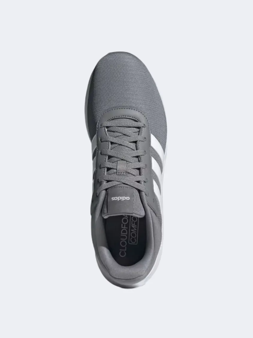 Adidas Lite Racer 4 Men Sportswear Shoes Grey/White Mens Urban Style Comfort Shoes