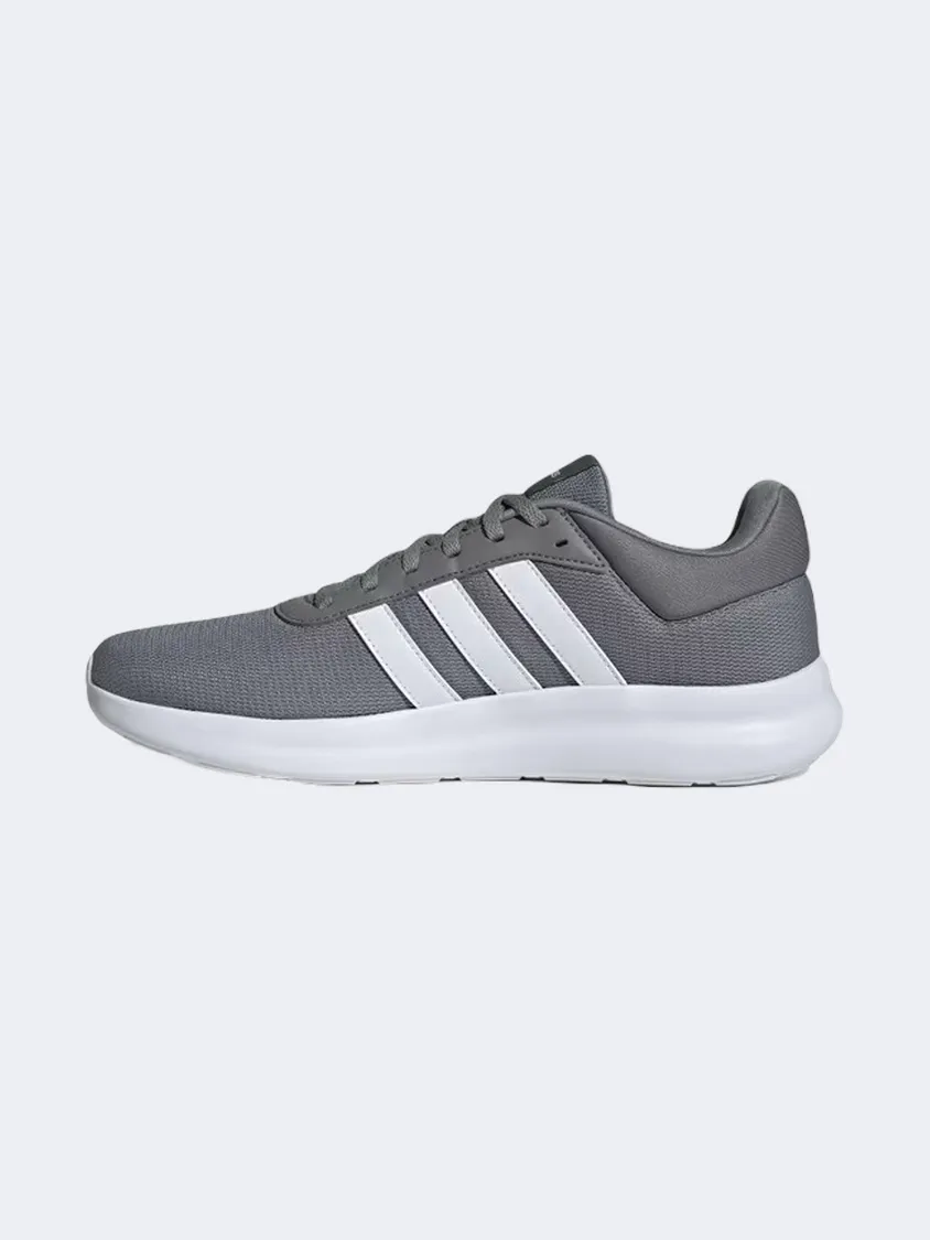 Adidas Lite Racer 4 Men Sportswear Shoes Grey/White Mens Urban Style Comfort Shoes