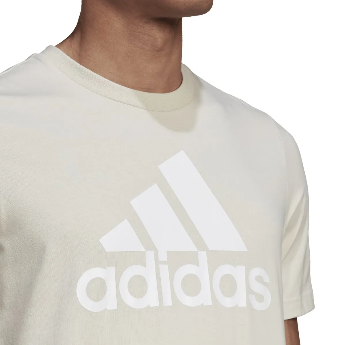ADIDAS MEN'S ESSENTIALS BIG LOGO STONE TEE Cothing_Mens-Adidas