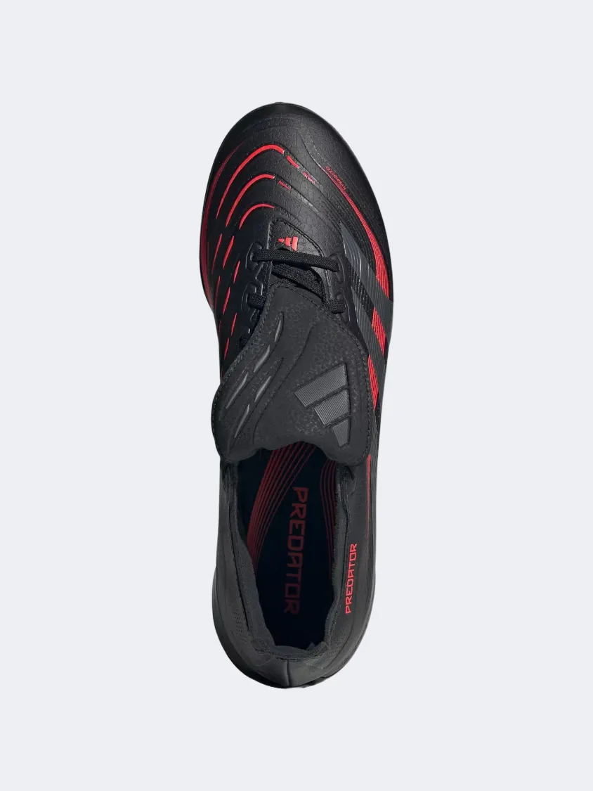 Adidas Predator League Fold Over Tongue Men Football Shoes Black/Grey/Red Mens Urban Style Comfort Shoes