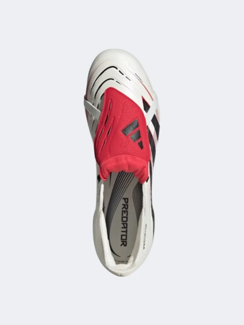 Adidas Predator League Fold Over Tongue Men Football Shoes White/Black/Ruby Mens Urban Style Comfort Shoes