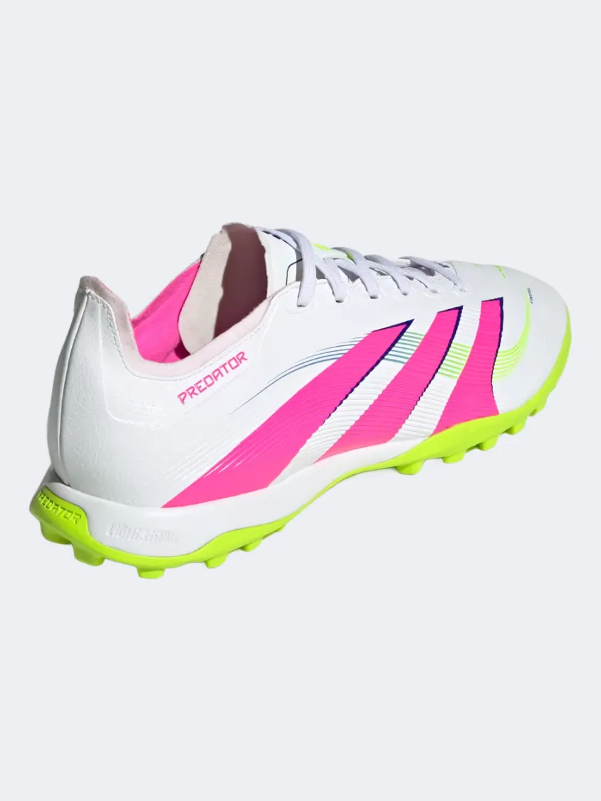 Adidas Predator League Tf Men Football Shoes White/Pink/Lemon Mens Urban Style Comfort Shoes