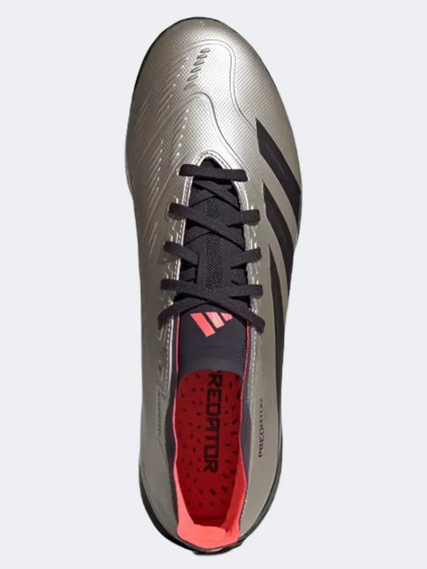 Adidas Predator League Tf Men Turf Shoes Platinum/Black/Turbo Mens Urban Style Comfort Shoes