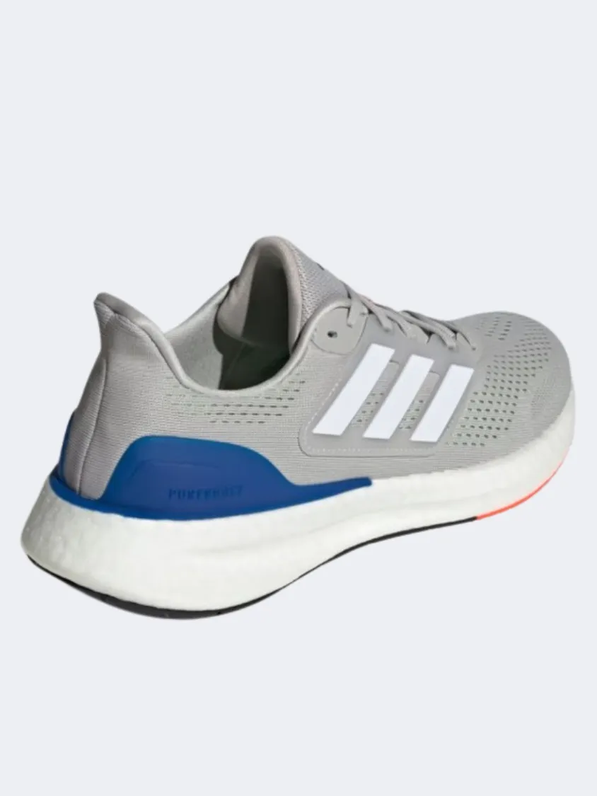 Adidas Pureboost 23 Men Running Shoes Grey/White/Lime Mens Casual Everyday Sneakers