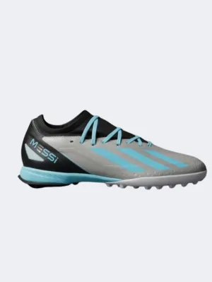 Adidas X Crazyfast Messi.3 Men Turf Shoes Silver/Blue/Black Mens shoes for everyday urban style
