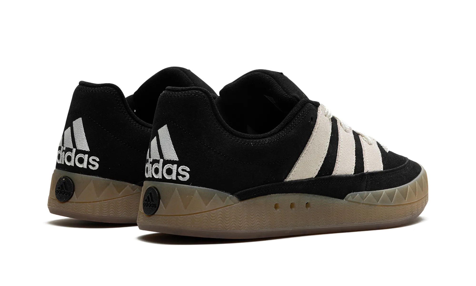 Adimatic "Core Black Off White Gum" adidas mesh sneakers for men