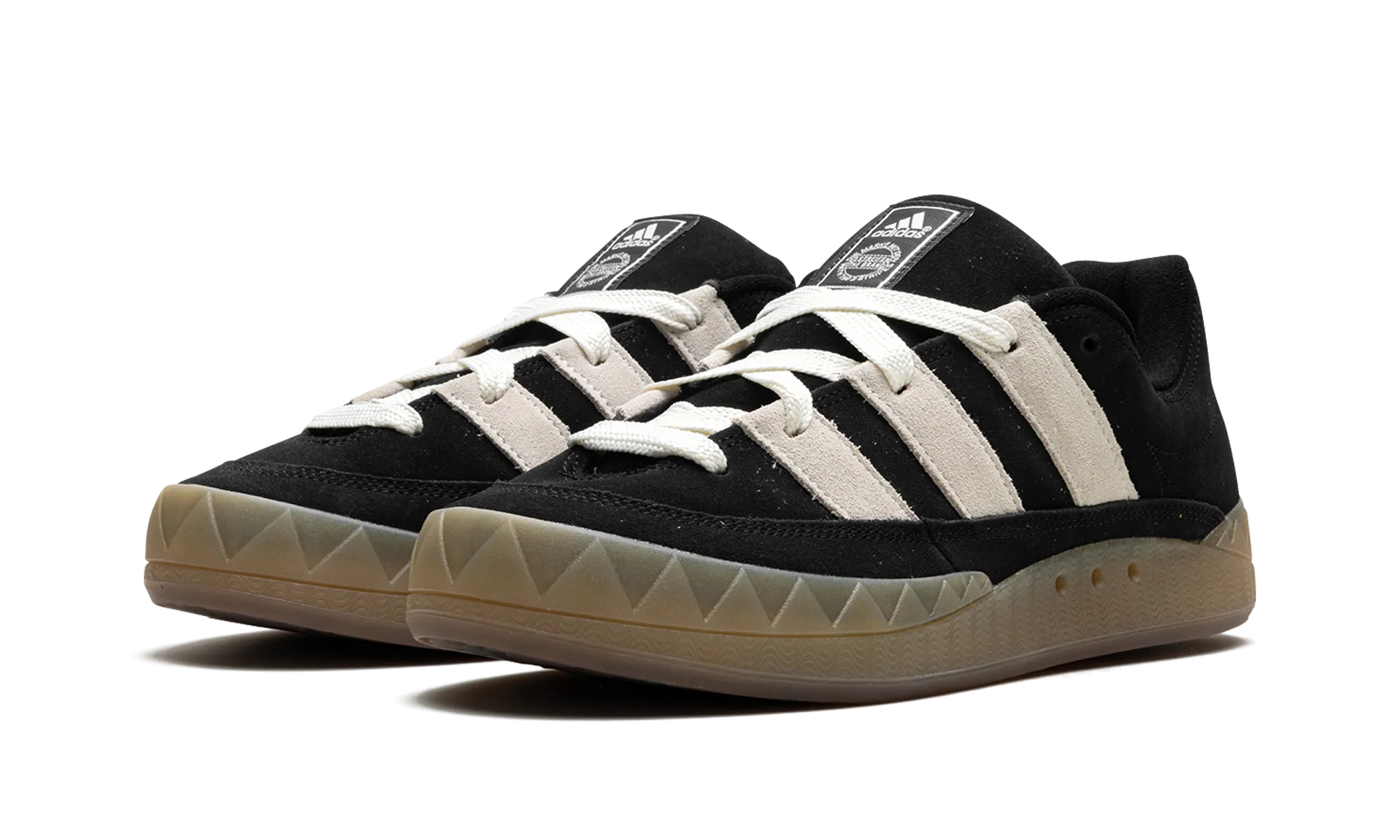 Adimatic "Core Black Off White Gum" adidas mesh sneakers for men