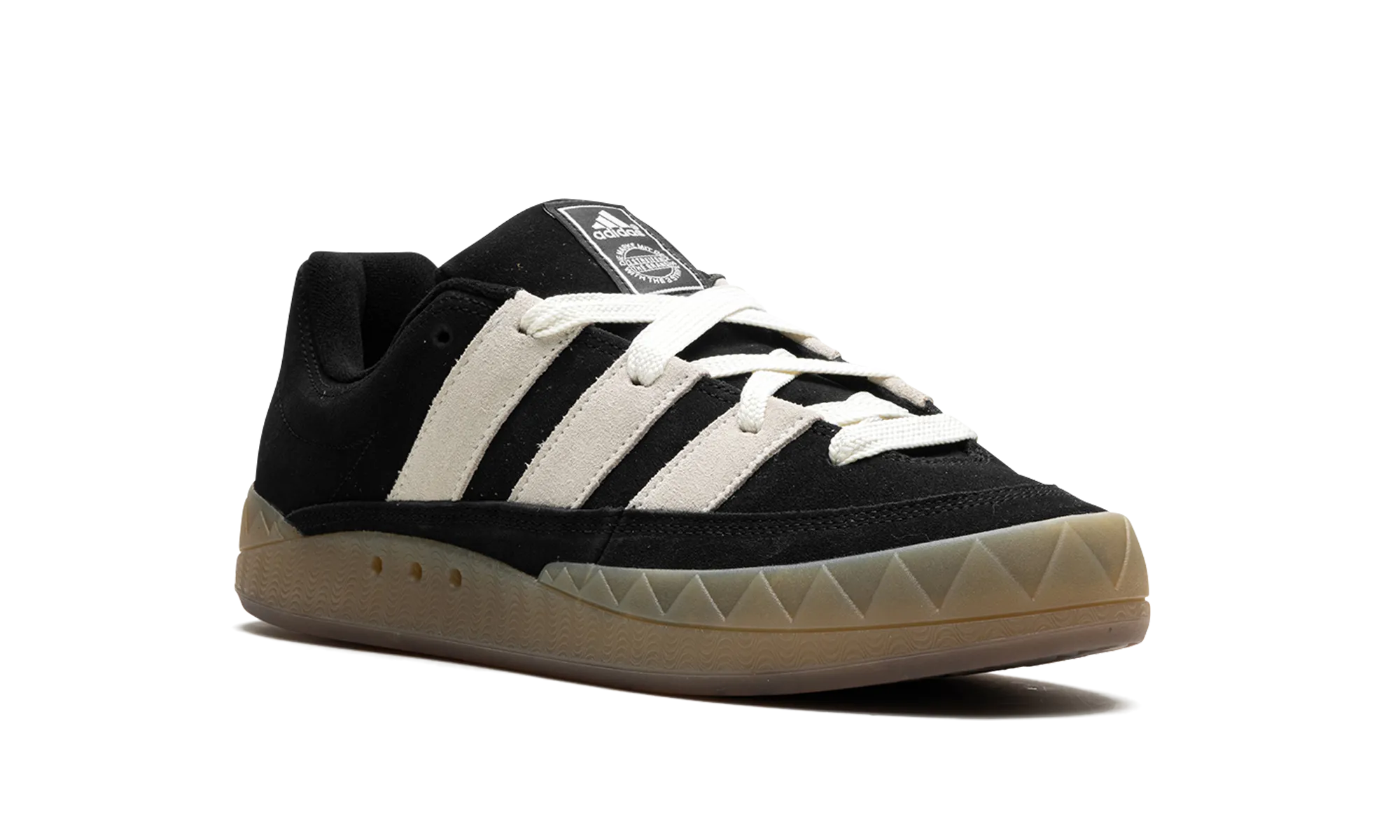 Adimatic "Core Black Off White Gum" adidas mesh sneakers for men