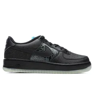 Air Force 1 '06 (GS) - Black/Light Blue Fury Nike lifestyle sneakers with retro vibe