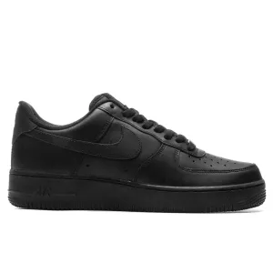 Air Force 1 '07 - Black/Black Nike everyday shoes with mesh upper