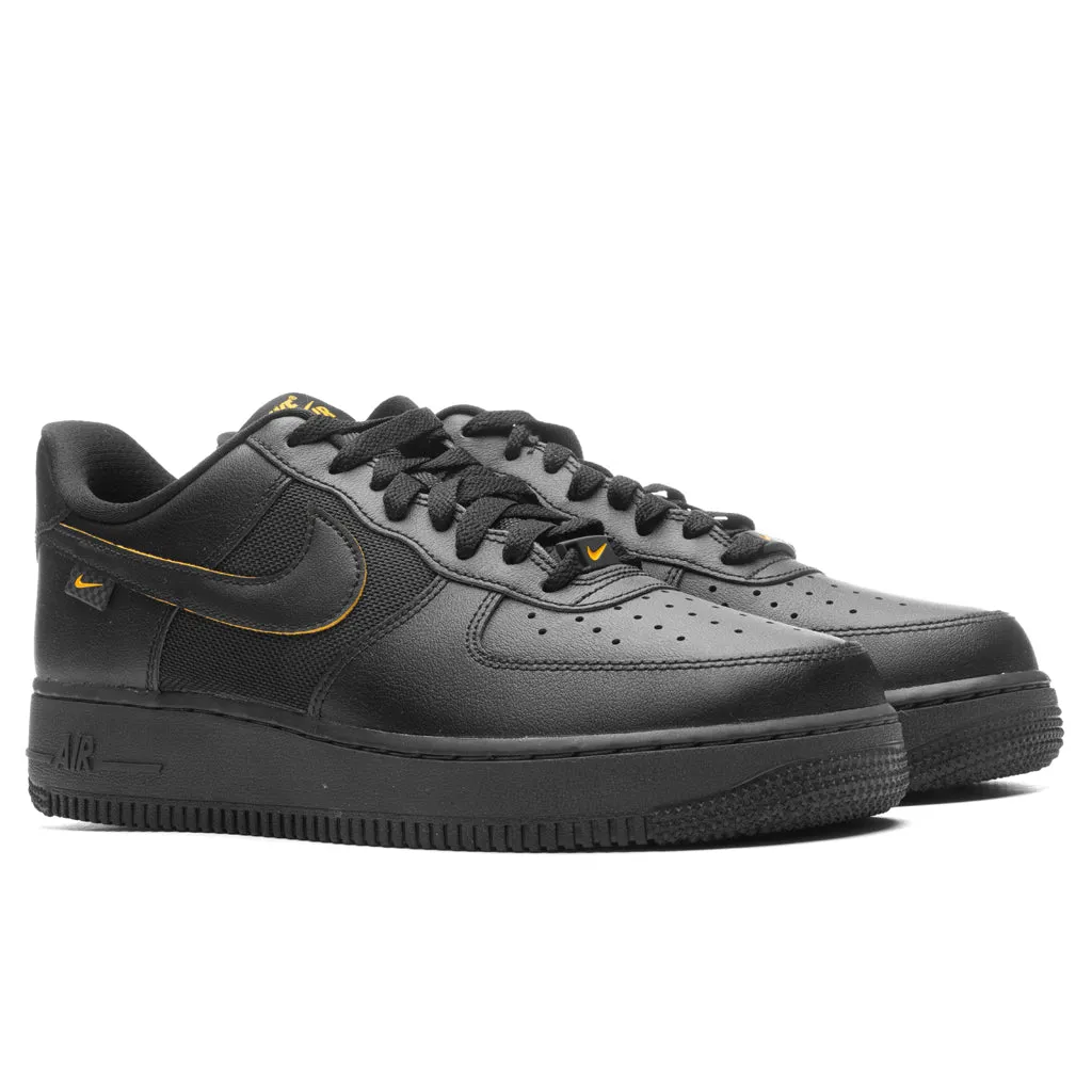 Air Force 1 '07 - Black/University Gold/Dark Smoke Grey Nike Lightweight Everyday Shoes