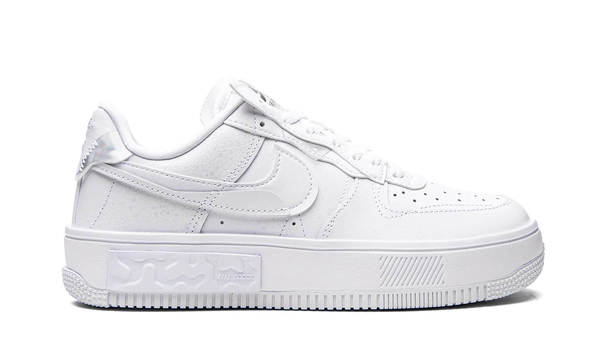 AIR FORCE 1 FONTANKA MNS WMNS "White / Iridescent" nike womens mesh trainers