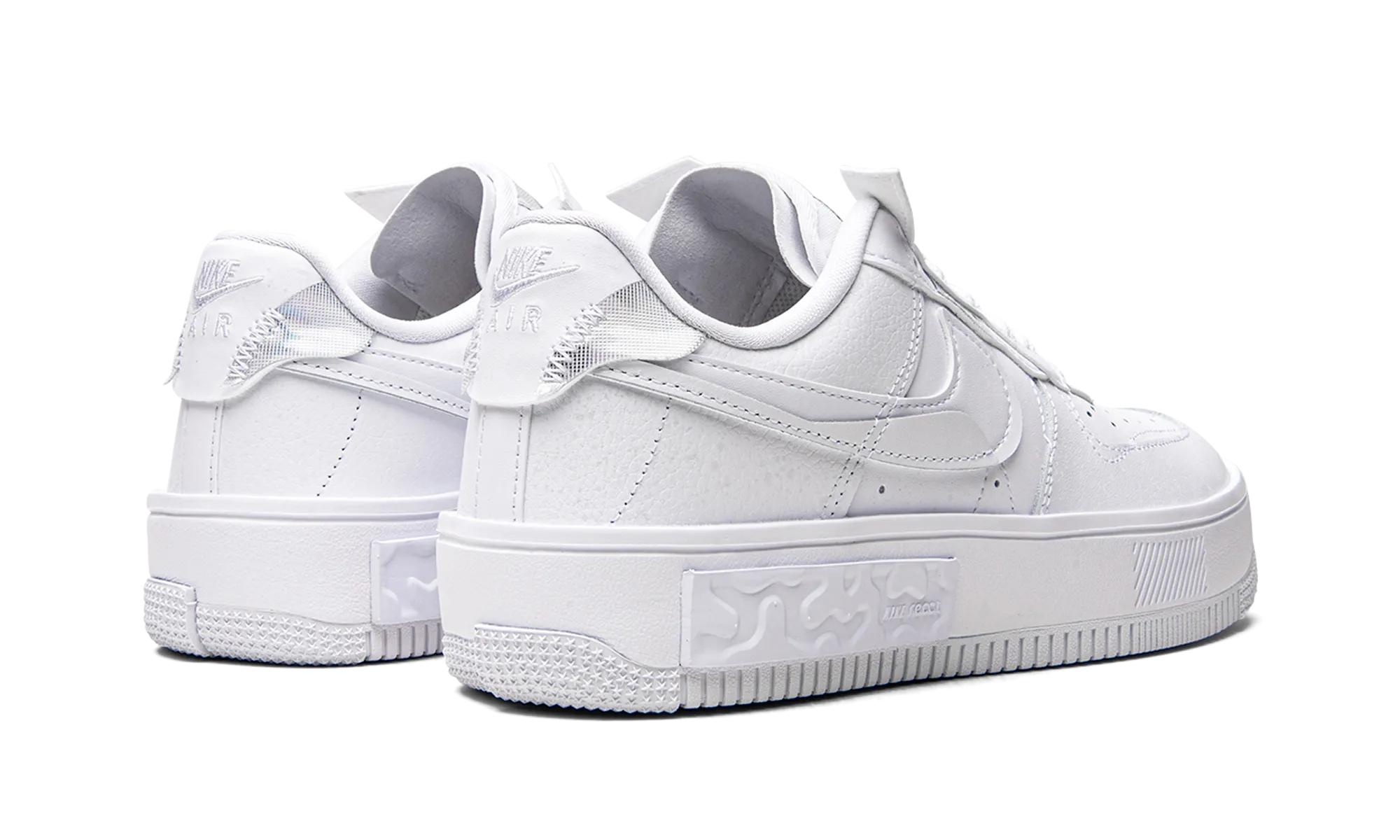 AIR FORCE 1 FONTANKA MNS WMNS "White / Iridescent" nike womens mesh trainers