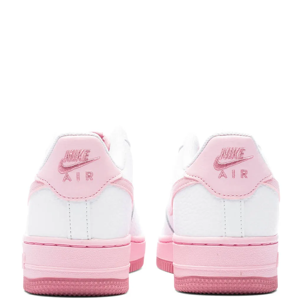 Air Force 1 (GS) - White/Pink Foam/Elemental Pink Nike Bold Logo Sneakers