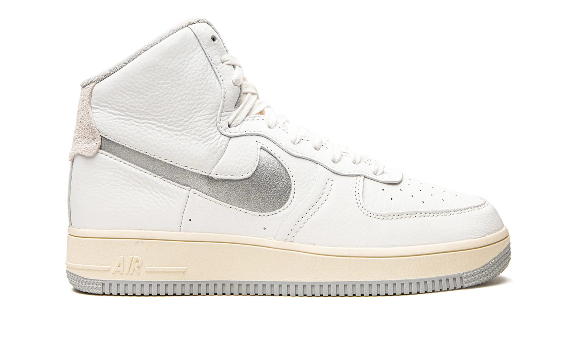 AIR FORCE 1 HIGH SCULPT MNS WMNS "White / Silver" nike womens casual sneakers