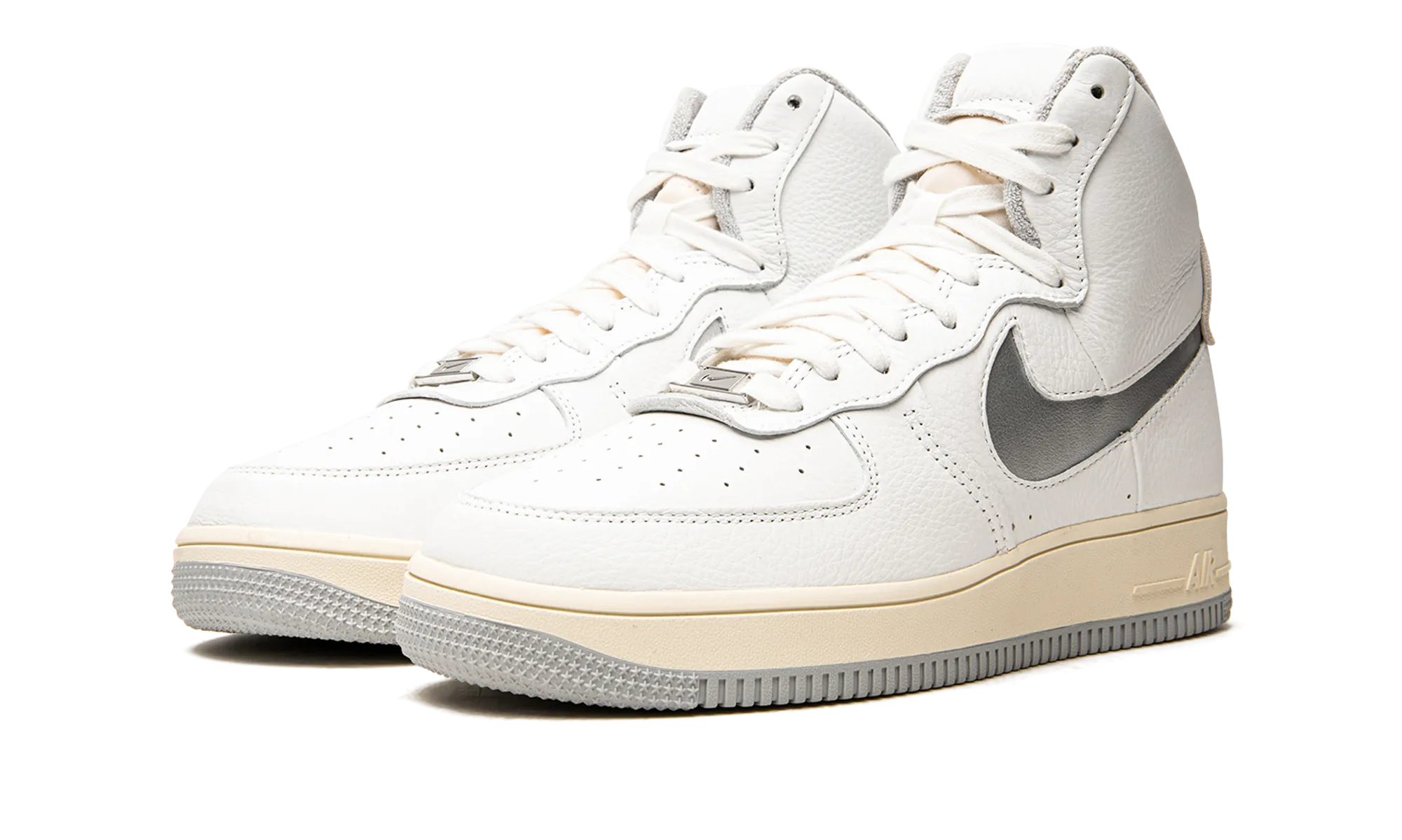 AIR FORCE 1 HIGH SCULPT MNS WMNS "White / Silver" nike womens casual sneakers