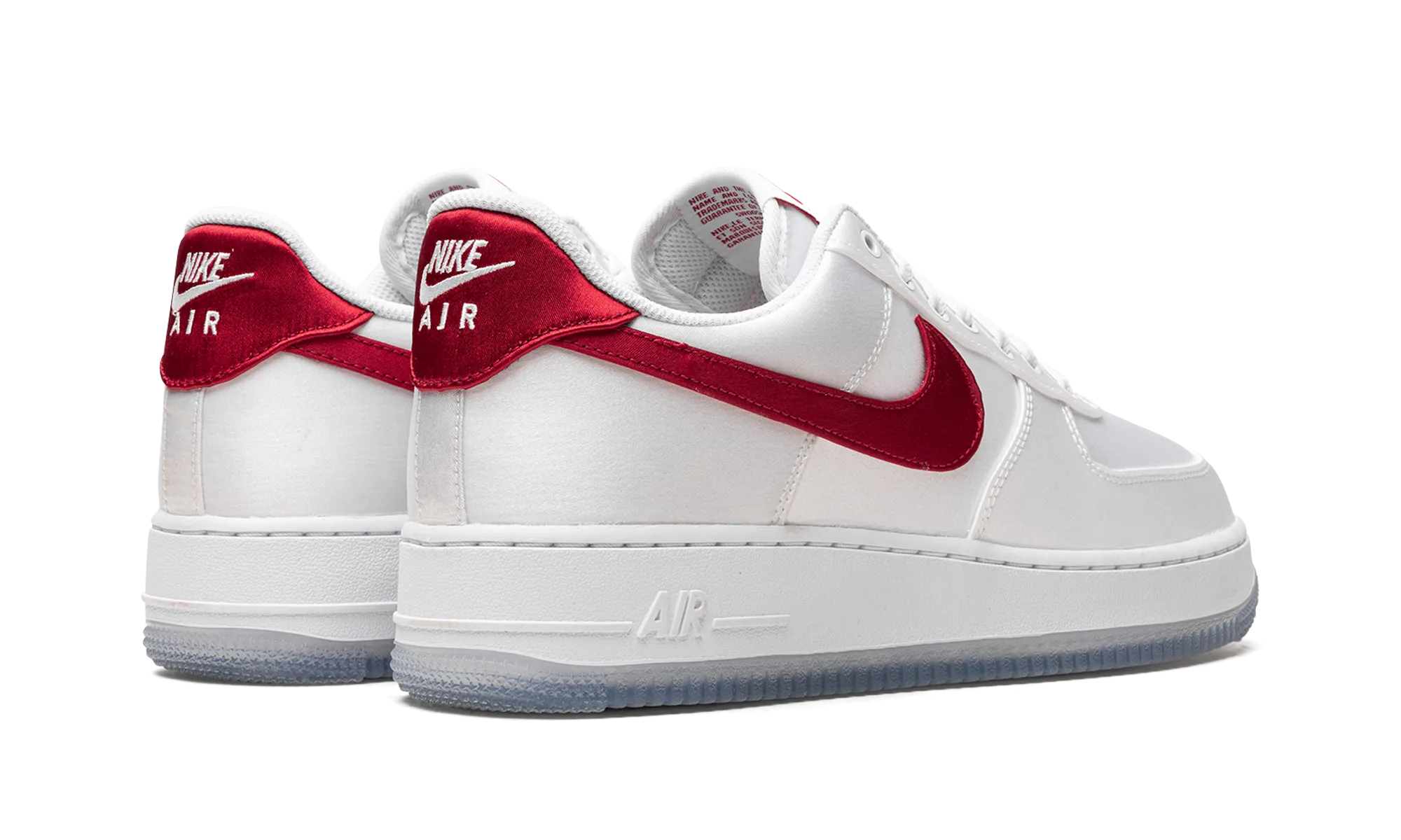 AIR FORCE 1 LO '07 WMNS "Satin White Varsity Red" nike womens lifestyle sneakers