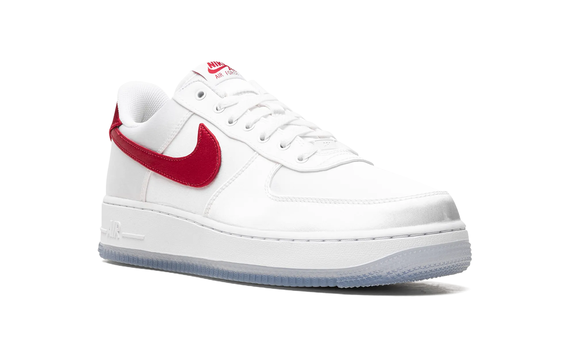 AIR FORCE 1 LO '07 WMNS "Satin White Varsity Red" nike womens lifestyle sneakers