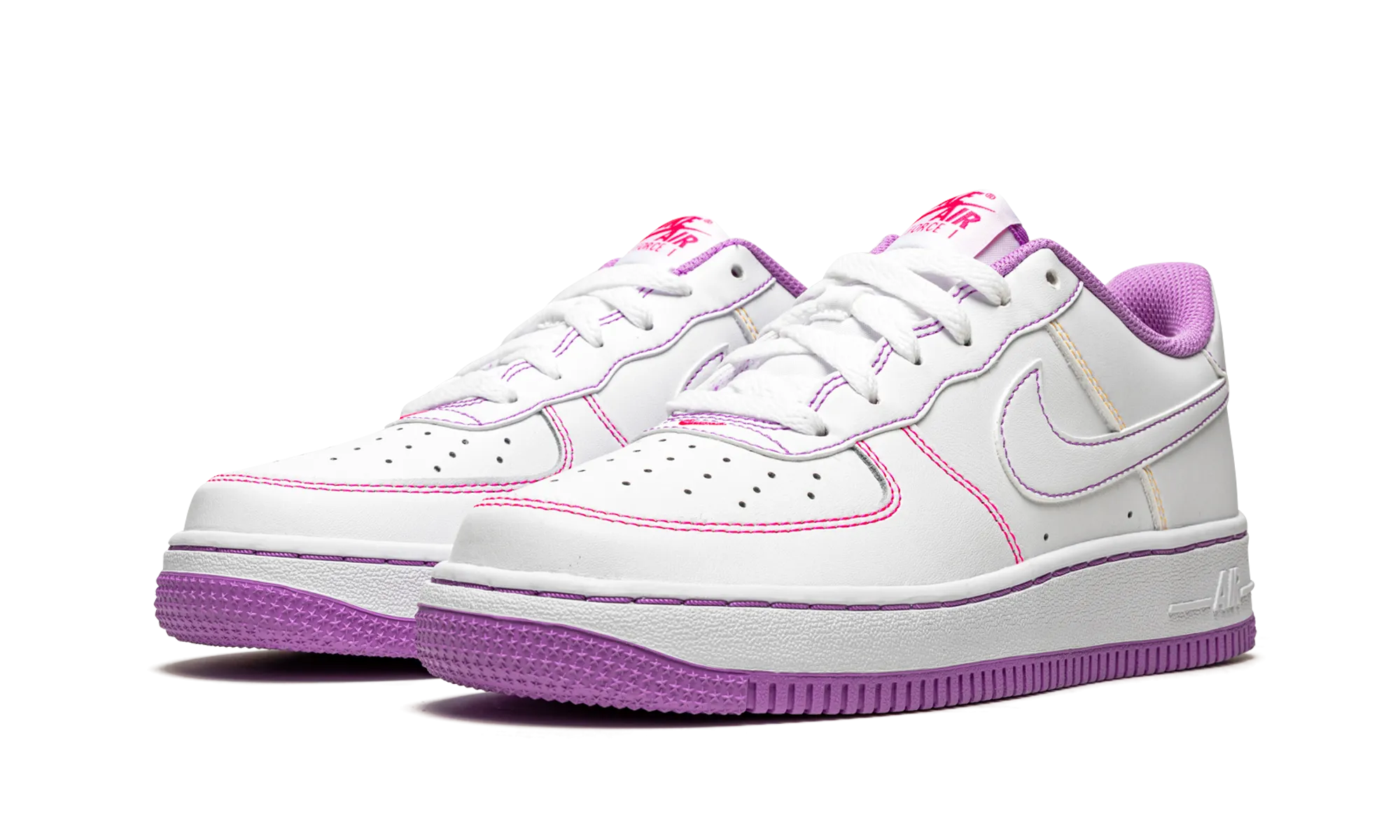 Air Force 1 Low GS "Contrast Stitch - Fuchsia Glow" nike grade school kids sneakers