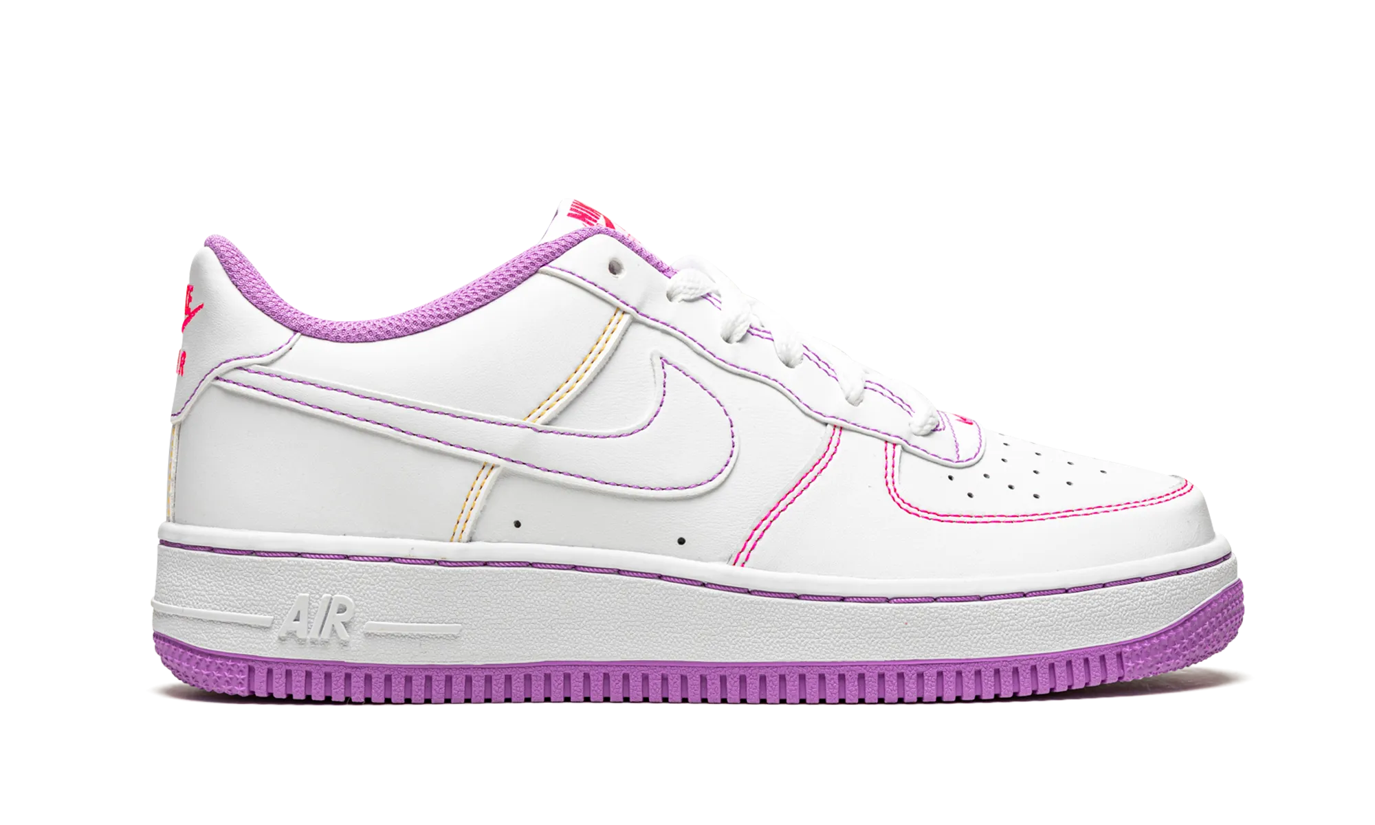 Air Force 1 Low GS "Contrast Stitch - Fuchsia Glow" nike grade school kids sneakers