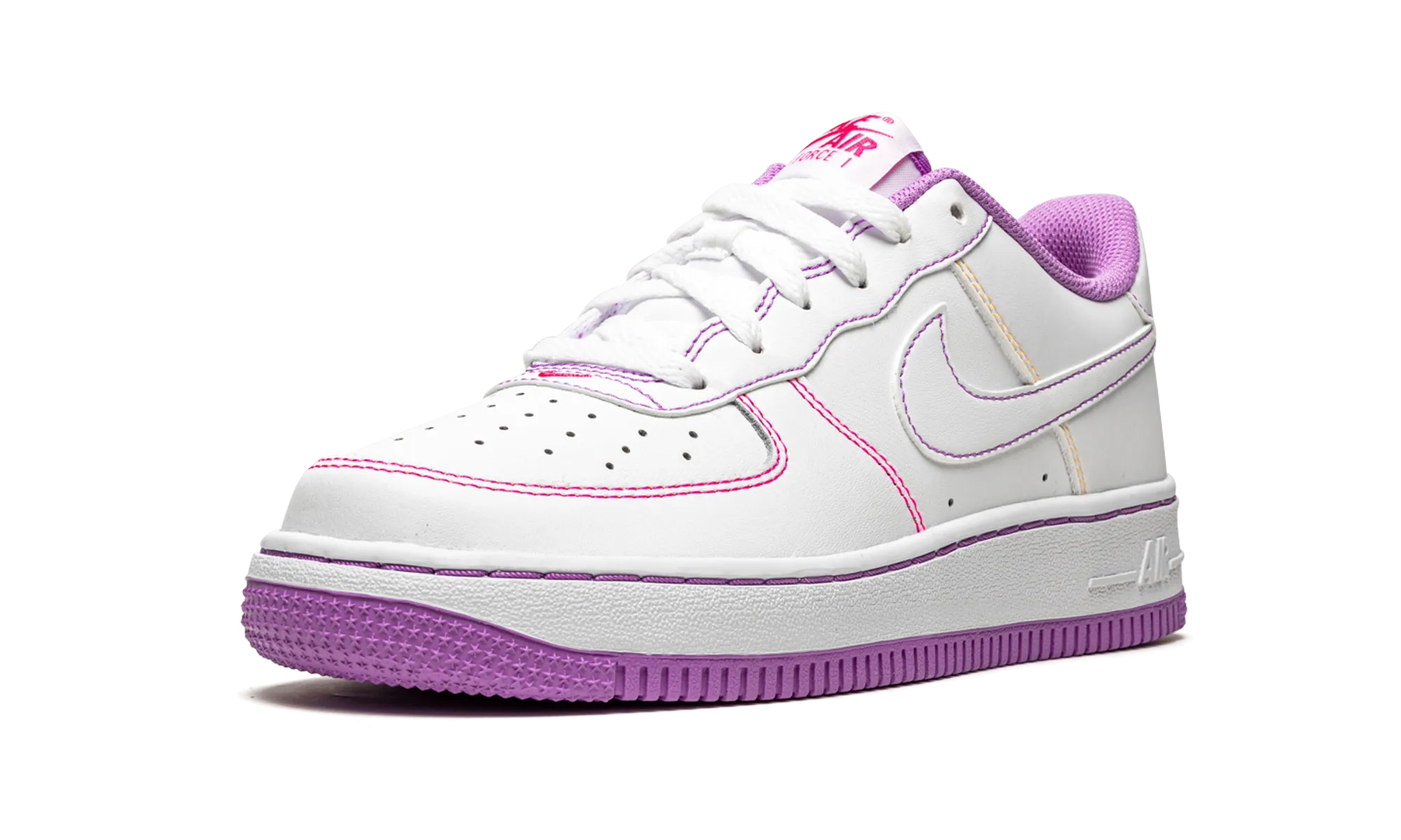 Air Force 1 Low GS "Contrast Stitch - Fuchsia Glow" nike grade school kids sneakers