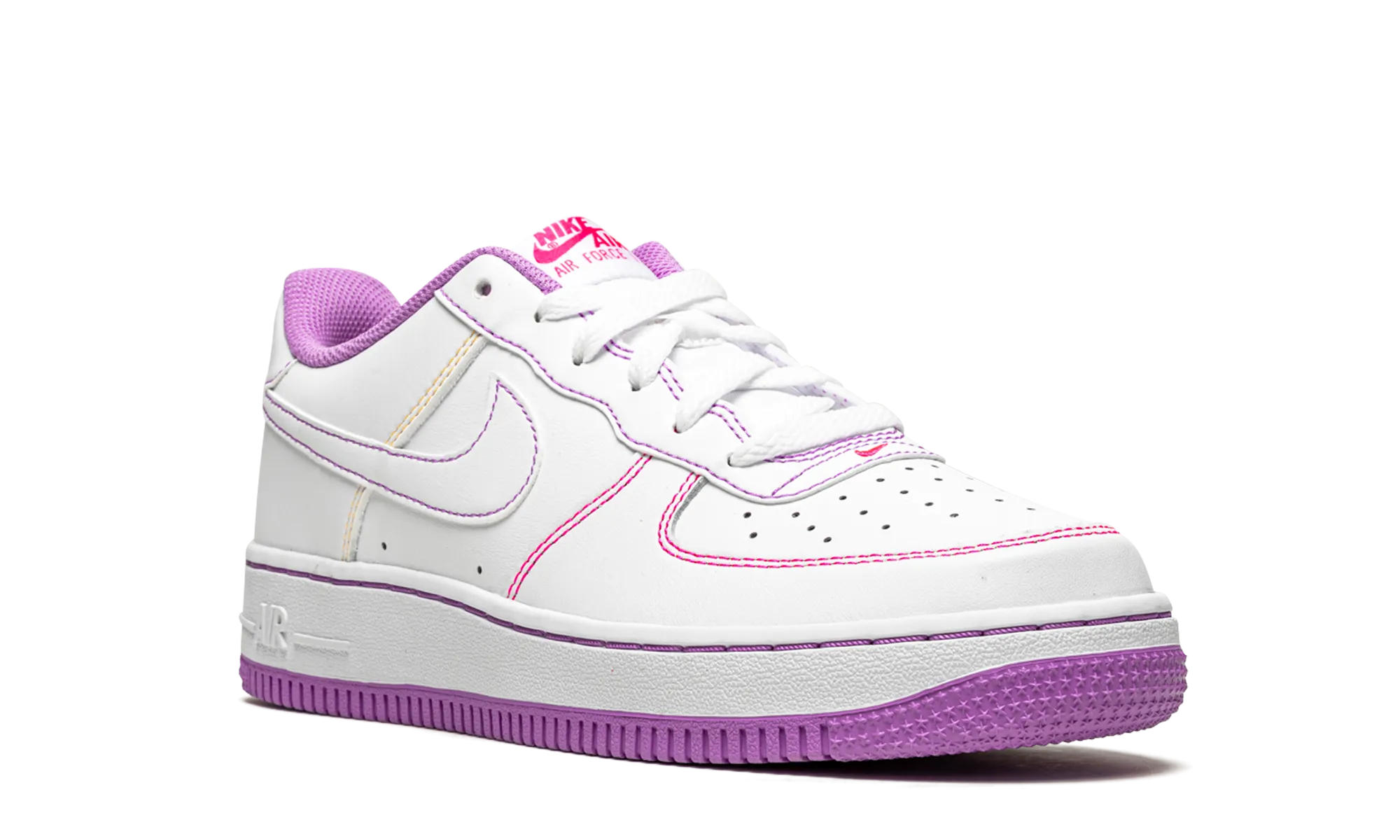 Air Force 1 Low GS "Contrast Stitch - Fuchsia Glow" nike grade school kids sneakers