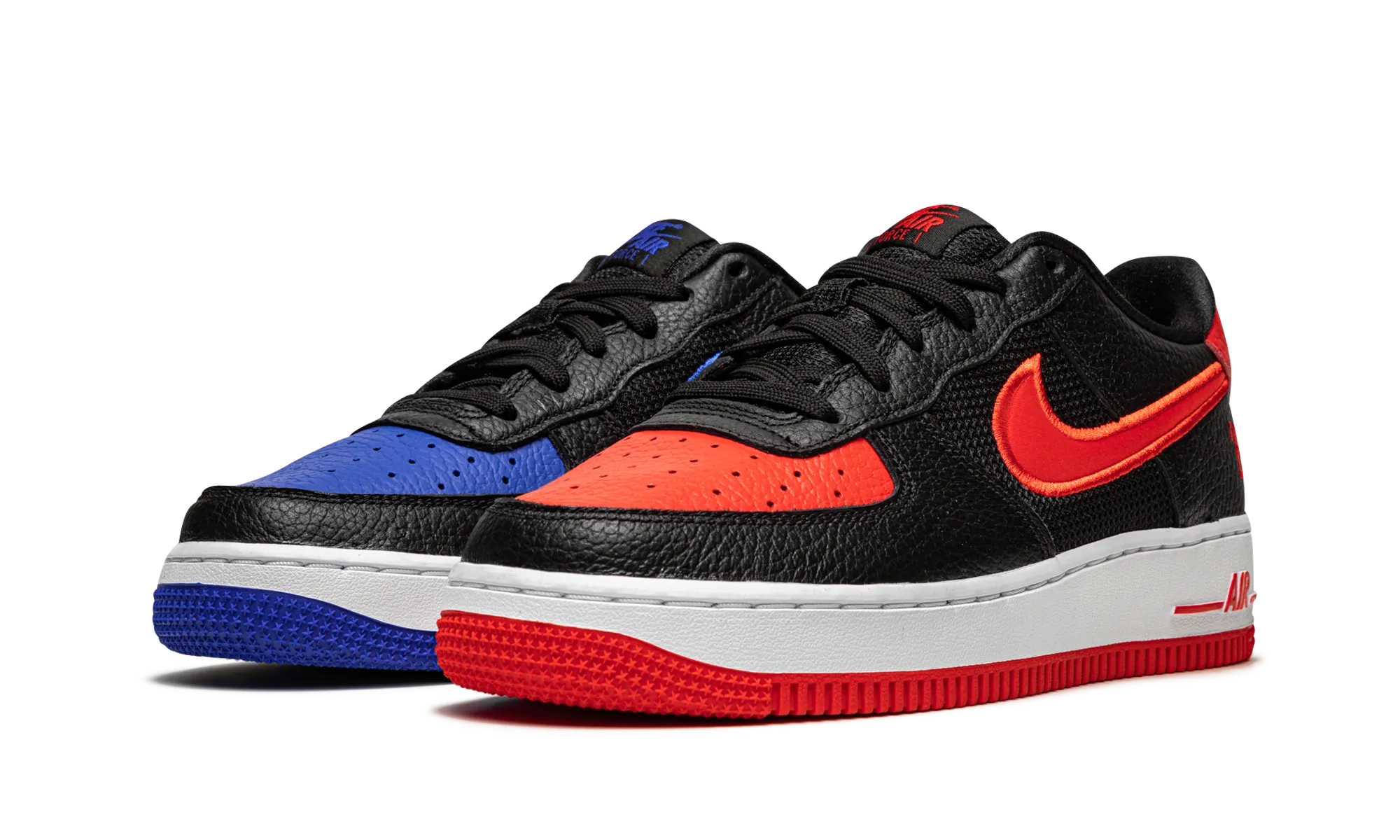Air Force 1 Low LV8 GS "Black / Chile / Racer Blue" nike grade school kids sneakers
