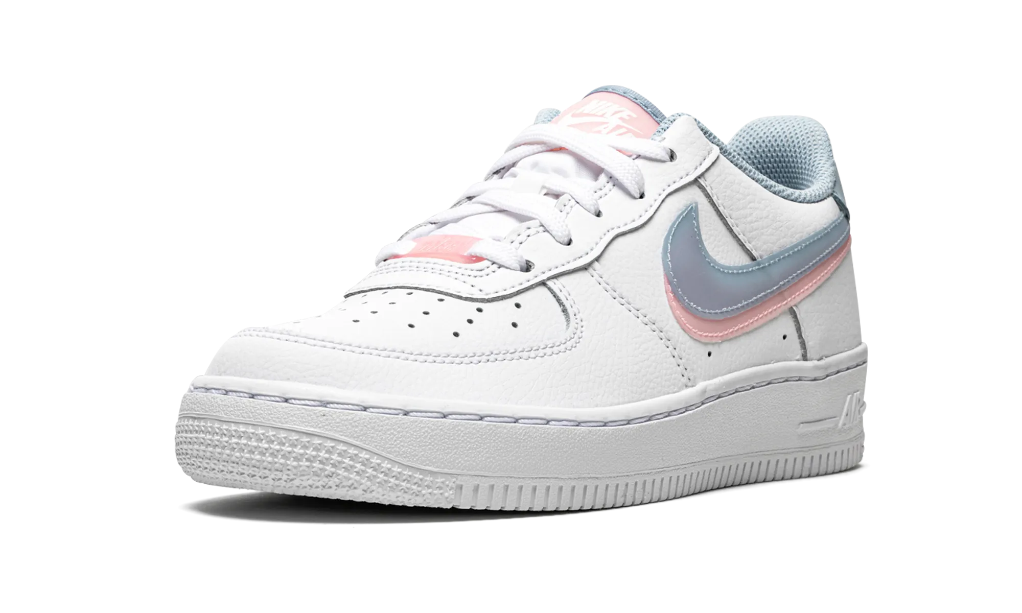 Air Force 1 LV8 GS "Double Swoosh - White / Blue / Pink" nike grade school kids sneakers